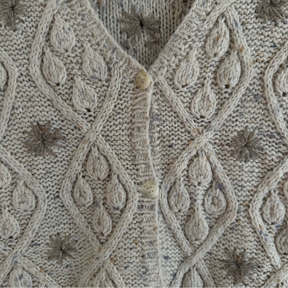 Vintage Marsh Landing Textured Hand Knitted Vest in Cream Women’s Size 8 - Picture 5 of 7
